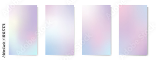 Set of colorful gradient backgrounds with soft transitions . For covers, wallpapers, posters, branding, social media and other projects. Vector, can be used for web and print.