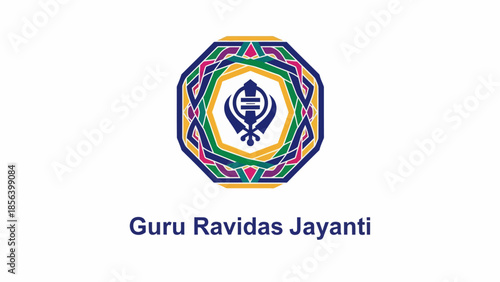 Guru Ravidas Jayanti spiritual symbol logo.