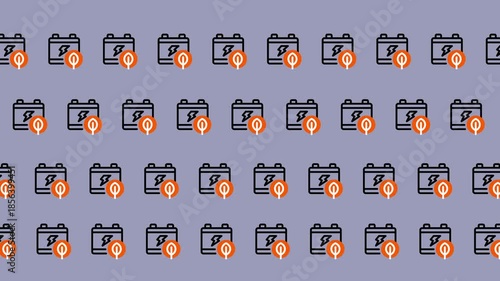 Battery Icon Pattern Background.
