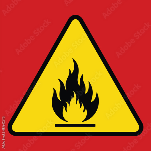 Flammable Hazard Flames Warning Vector