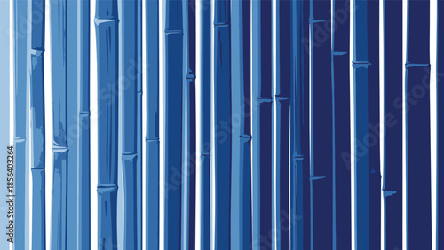 Close-up abstract illustration of natural bamboo stalks in varying shades of blue, creating an organic textured background pattern with a smooth gradient effect.