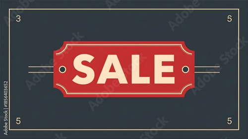 SALE Tag on Blackboard: A vibrant red 'SALE' tag pops against a dark background with an elegant frame, perfect for drawing attention to special offers and promotions.