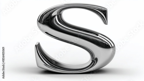 Polished chrome letter 