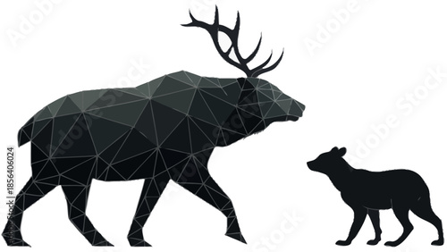 1️⃣ Animal Silhouette Icon Set – Flat Black Vector Icons