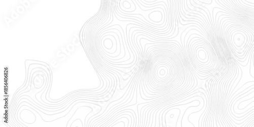 Modern design with White background with topographic wavy pattern design. Vector wavy black contour lines topographic grid pattern on white background. 