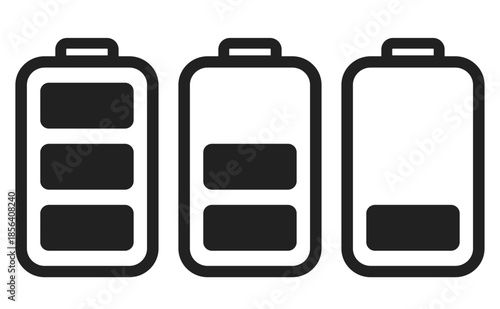 電池残量マークのアイコン素材セット