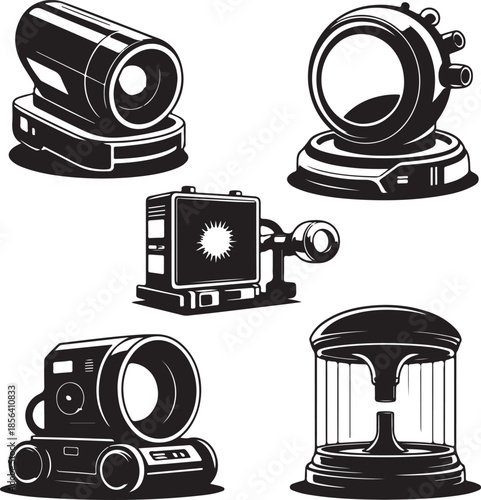 Collection of sports and athletic activity icons isolated on transparent background