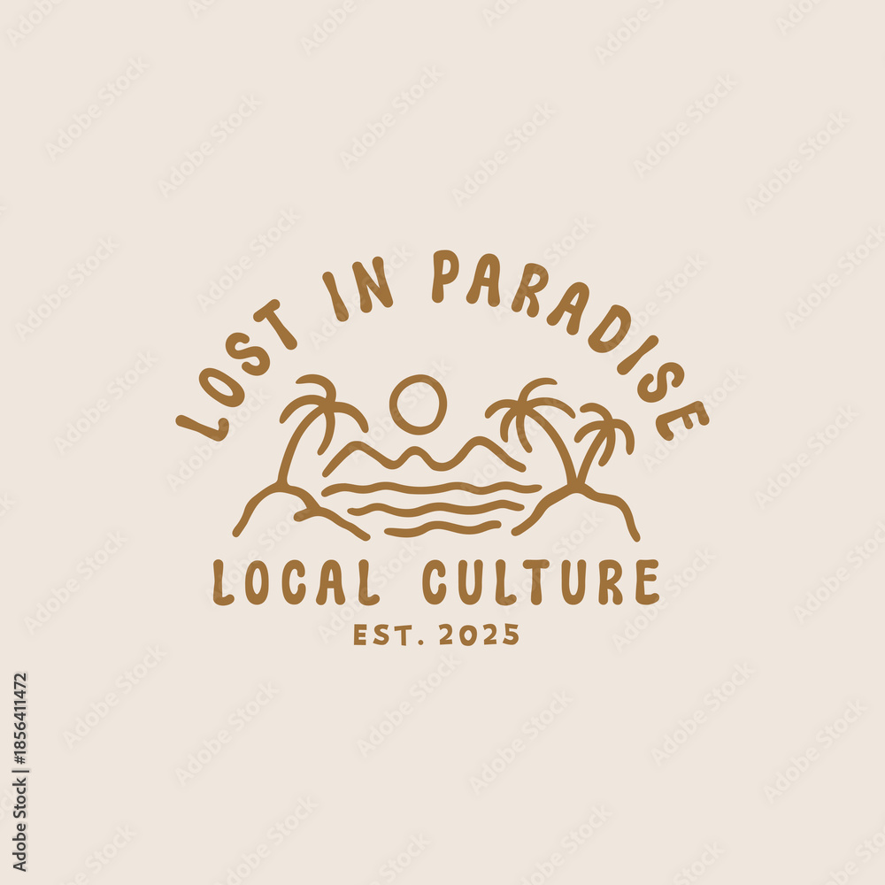 Obraz premium Lost in Paradise Vintage Tropical Design