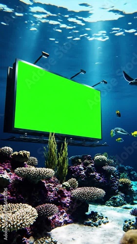 Aquatic_Life slow rolling reef shadows scene 2 with slow rolling reef shadows effect aquatic_life style featuring cinematic, 4k,