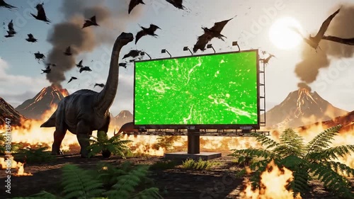 Dinosaurs_Ambient ancient earth heat shimmer scene 2 with ancient earth heat shimmer effect dinosaurs_ambient style featuring