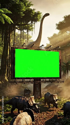 Dinosaurs_Ambient primeval air haze scene 2 with primeval air haze effect dinosaurs_ambient style featuring cinematic, 4k, stock