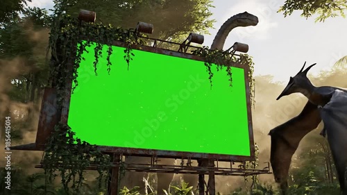 Dinosaurs_Ambient tropical canopy haze scene 3 with tropical canopy haze effect dinosaurs_ambient style featuring cinematic, 4k,