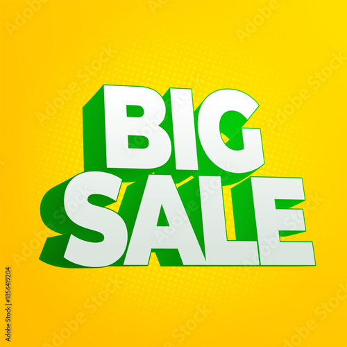 3D Big Sale Design Template New