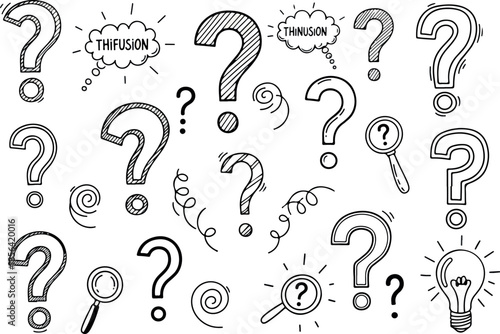 Question Marks and Search Icons A Conceptual Puzzle for Creative Inquiry
