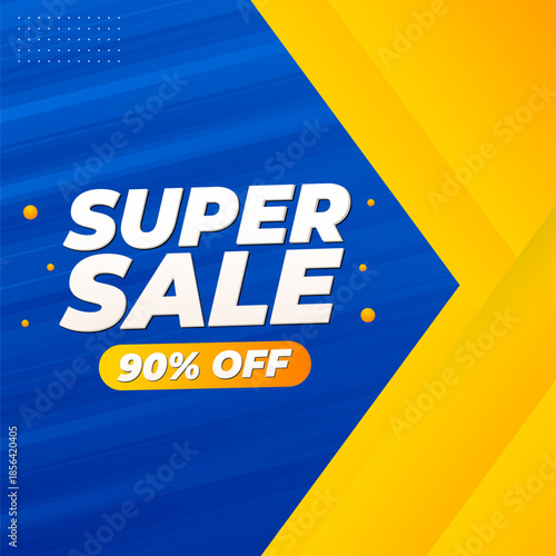 Banner Social Media Flash Sale and Super Sale Design Template