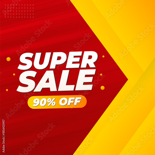 Banner Social Media Flash Sale and Super Sale Design Template