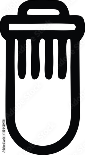 Test tube with liquid