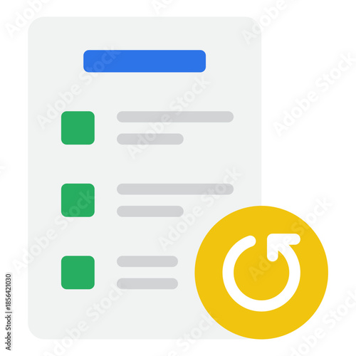 Checklist with Refresh Icon