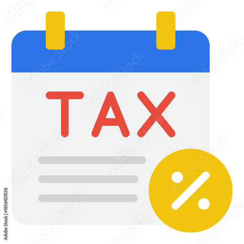 Tax Receipt with Discount Icon