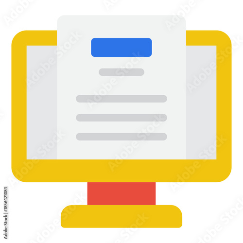 Computer Screen Displaying Document