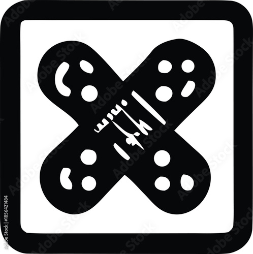 Crossed bandages symbol