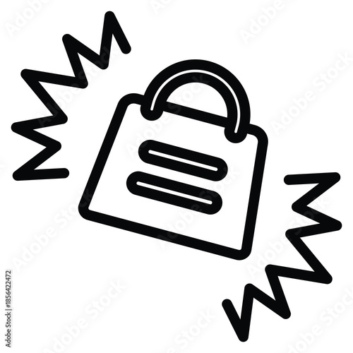 Super Sale Saturday Icon Line Vector Illustration