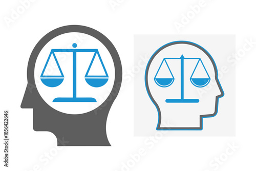 Justice Concept With Scales Of Justice And Human Silhouette