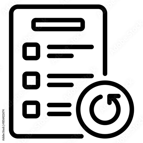 Checklist with Refresh Icon