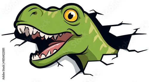 Cartoon colored dinosaur animal illustration
