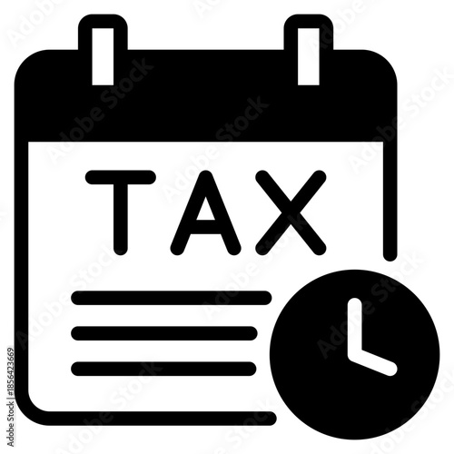 Tax Document with Clock Icon