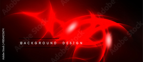Abstract red energy flows, dynamic design. Dark background creates dramatic visual impact, modern aesthetic.
