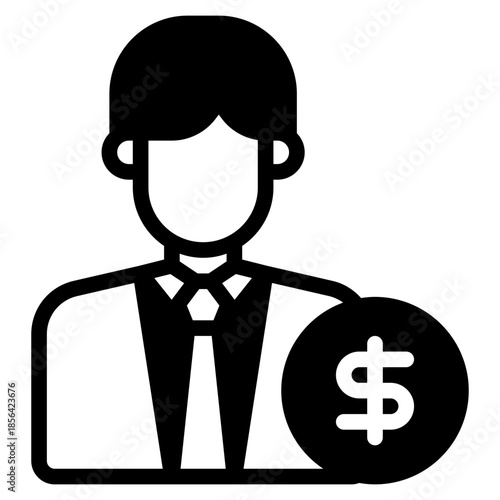 Businessman with Dollar Sign Icon