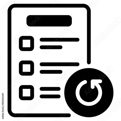 Checklist with Refresh Icon