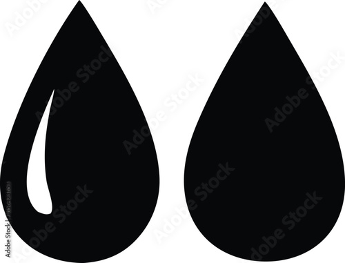 Two black drops