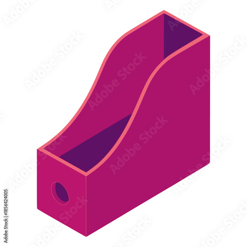 file holder object flat color vector illustration template design