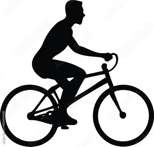 Man riding bicycle