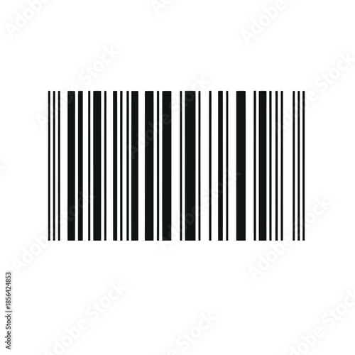 A simple black and white barcode image on a plain white background