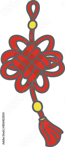 Chinese New Year Illustration knot Tassel decoration