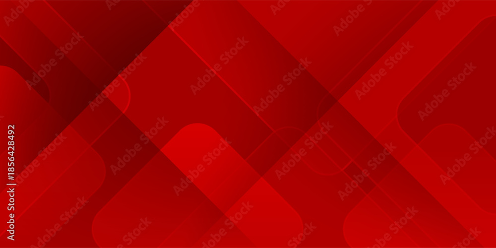 Fototapeta premium Modern red abstract background with layered rounded geometric shapes and smooth gradient tones, minimalist contemporary design ideal for business presentations, branding, posters, banners, websites.