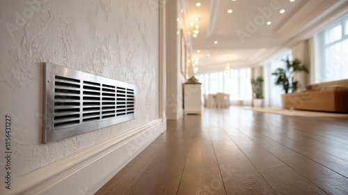 Modern hallway air vent in luxurious interior