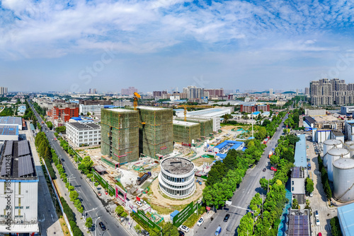 Fotografie Wuhan Industrial Park Aerial Photography - Construction and Urban Development