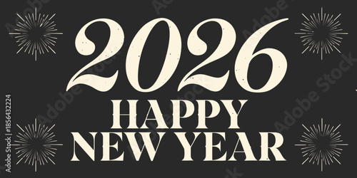 Happy New Year 2026 Celebration with Fireworks