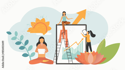 Growth wellness and success a visual representation of positive development