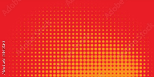Dots halftone orange color pattern gradient texture with technology digital background. Vector eps10