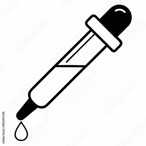 An eye dropper medical icon.