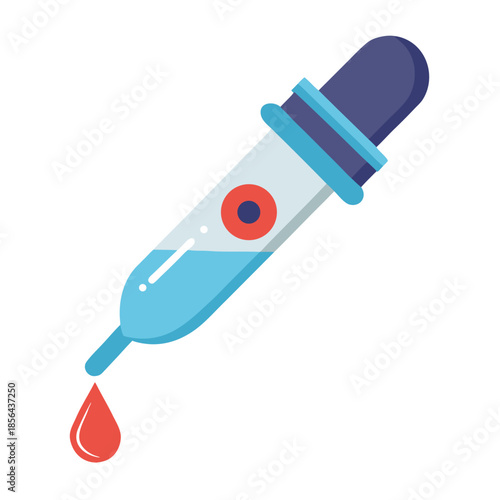 Eye dropper on white background, a medical vector icon.