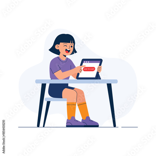 A modern flat illustration of online shopping ready to use