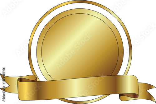 Official Gold Badge with Ribbon