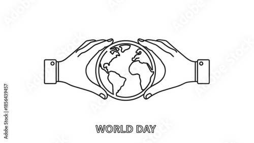 Hands cradling a globe on world day, symbolizing global care and protection, eco friendly and sustainable living