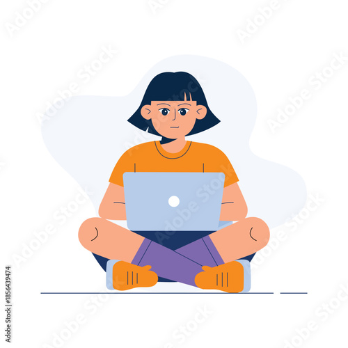 A professional flat illustration of ecommerce business concept